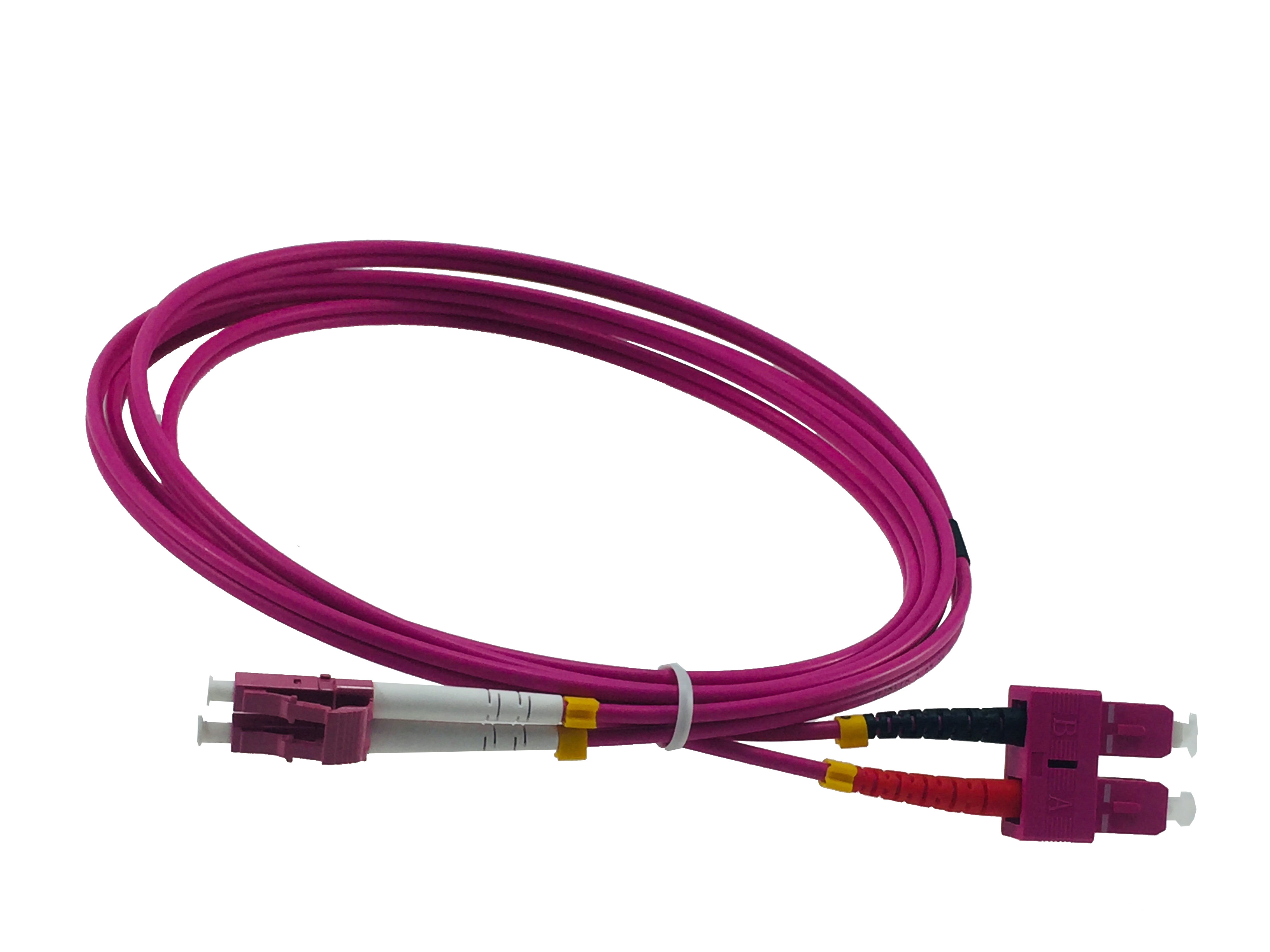  MM 50125 OM3 OM4 SC to LC duplex fiber cable patch cord