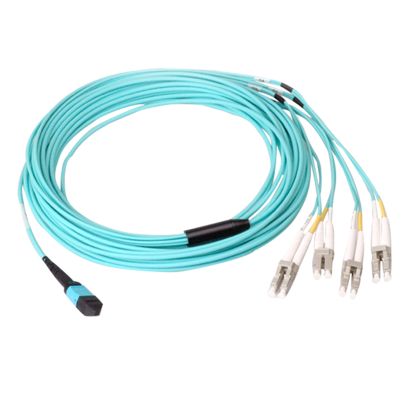 MPO/MTP  OM3 breakout fiber optic patch cord